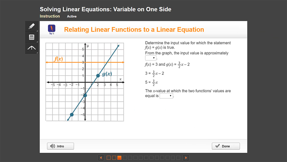 slide: solving linear equations