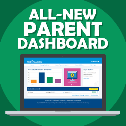 New Time4Learning Parent Dashboard